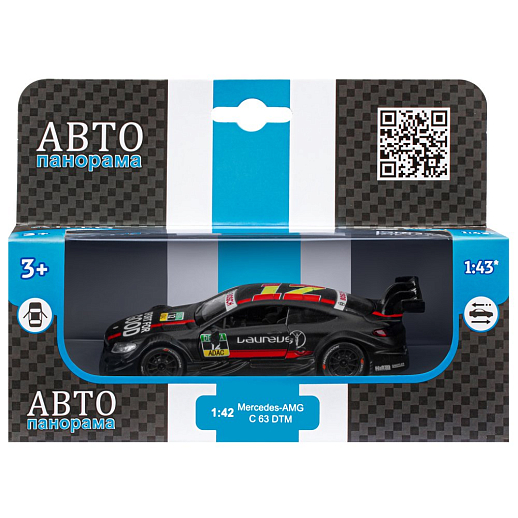 ТМ "Автопанорама" Машинка металлическая 1:42 Mercedes-AMG C 63 DTM, черный матовый, откр. двери, инерция, в/к 17,5*12,5*6,5 см в Джамбо Тойз #3