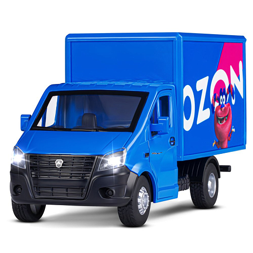 ТМ "Автопанорама" Машинка металлическая 1:28 ГАЗель NEXT OZON OZY, синий, откр. двери, задняя дверка фургона, свет, звук, инерция, в/к 24*14*12 см в Джамбо Тойз #3