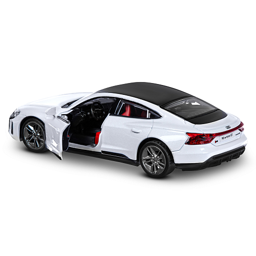 Машинка металлическая 1:36 Audi RS e-tron GT с зарядной станцией, белый, свет, звук, откр. двери и капот, инерция, в/к 20,6*9,*9 см в Джамбо Тойз #11