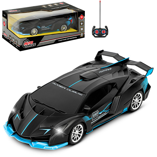 AUTODRIVE Р/У Машинка, 1:18, 4 канала, свет, черный, в/к 27*13*10 см в Джамбо Тойз