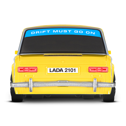 AUTODRIVE Р/У Машина для дрифта LADA 2101,М1:24,2.4GHz,4WD,свет фар,4 доп.колеса,конусы,с аккум.,цв. желтый/серебро/черн.,в/к 20,5*13*13см в Джамбо Тойз #8
