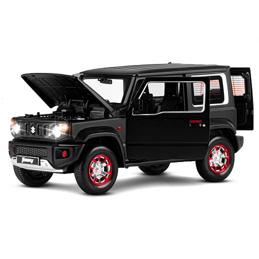 ТМ "Автопанорама" Машинка металлическая, 1:18, Suzuki Jimny, черный, открываются двери, капот и багажник, свободный ход колес, световые и звуковые эффекты, в/к 24,5х12,5х10,5 см в Джамбо Тойз #7