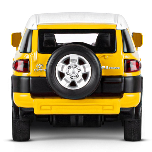 ТМ "Автопанорама" Машинка металлическая 1:32  Toyota FJ Cruiser, желтый, свет, звук, откр. двери, инерция, в/к 17,5*13,5*9 см в Джамбо Тойз #12
