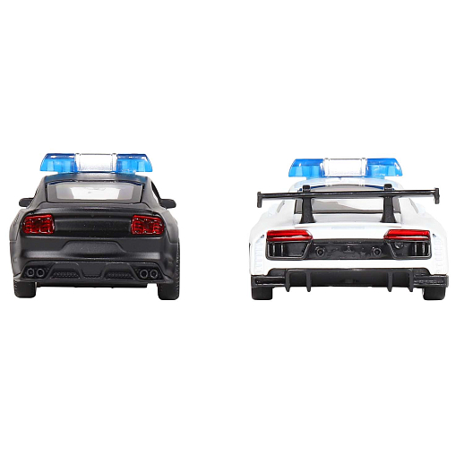 ТМ "Автопанорама" набор "Полиция" (2 машинки: Ford Shelby  и Audi R8, фигурки полицейских, камера фотофиксации на дороге (со звуком) набор дорожных знаков), масштаб машинок 1:46, инерция,  в/к 30*13*10 см в Джамбо Тойз #10