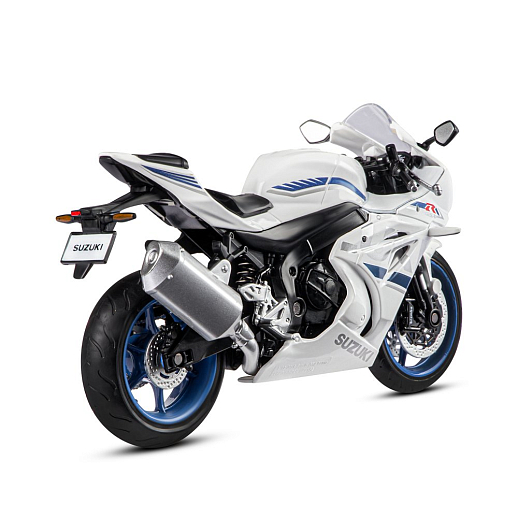 ТМ "Автопанорама" Мотоцикл металл. 1:12 SUZUKI GSX-R1000, белый, свободный ход колес, в/к 7,1 х 11,7 х 20,6 см в Джамбо Тойз #7