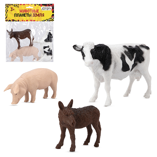 Серия "Животные планеты Земля", набор "Домашние животные 2", 3шт, в/п в Джамбо Тойз
