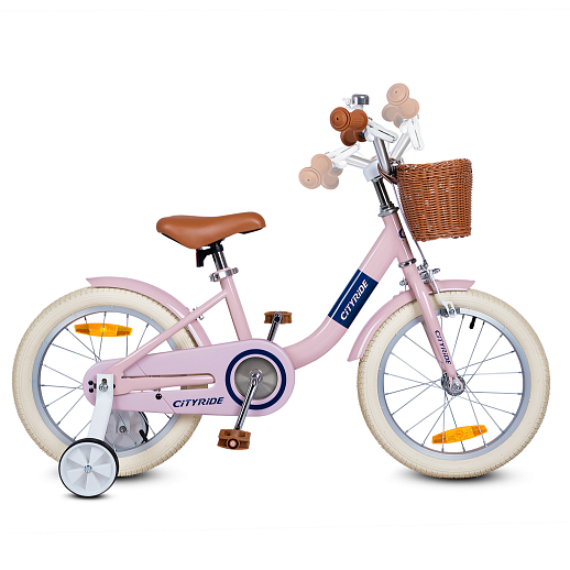 Велосипед двухколесный CITYRIDE, модель CR-B2-09H, рама сталь, колеса алюминий 16", ножной тормоз, балансирные колёса, цвет розовый в Джамбо Тойз #10