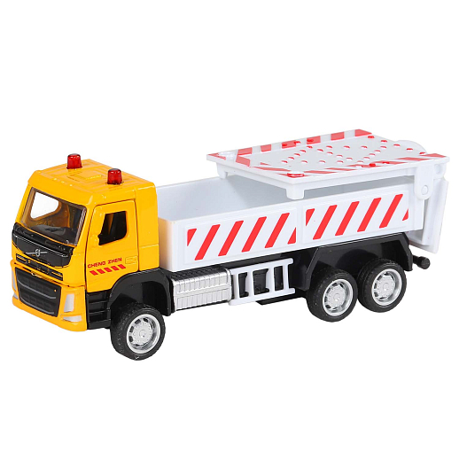 ТМ "Автопанорама" Машинка металлическая 1:72 VOLVO FM "Дорожные службы", желтый, откр. двери, инерция, в/к 17,5*13*6,5 см в Джамбо Тойз #4