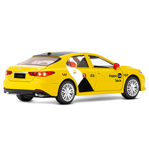 Яндекс Go машинка металлическая, 1:34 Toyota Camry, цвет желтый, инерция, свет, откр. двери, в/к 17,5*13,5*9 см в Джамбо Тойз #9