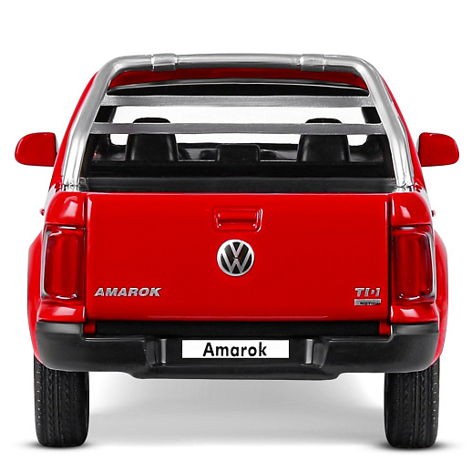 ТМ "Автопанорама" Машинка металлическая 1:30 Volkswagen Amarok, красный, свет, звук, откр. двери, капот и дверка багажника, инерция, в/к 19*9*7 см в Джамбо Тойз #8
