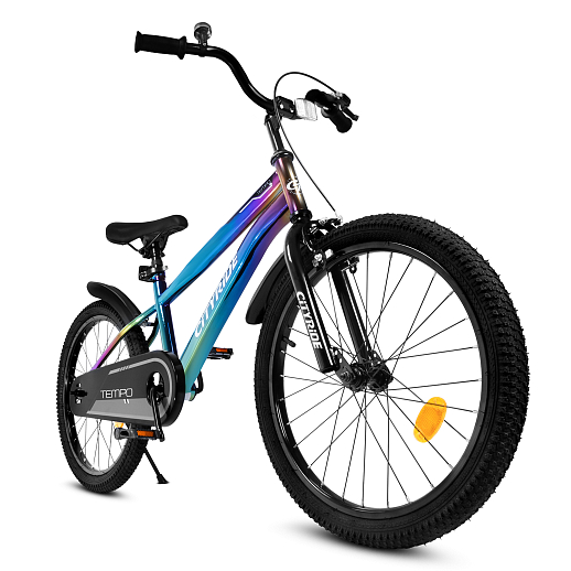 Велосипед двухколесный CITYRIDE, модель CR-B2-07J, колеса 20", рама сталь, обода сталь, цвет анодровка-чёрный в Джамбо Тойз #10