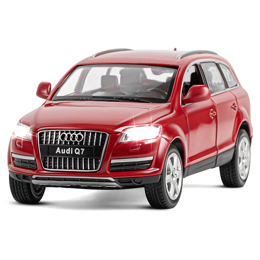 ТМ "Автопанорама" Машинка металлическая 1:24 Audi Q7, бордовый, откр. двери, капот и багажник, свободный ход колес, в/к 24,5*12,5*10,5 см в Джамбо Тойз #4