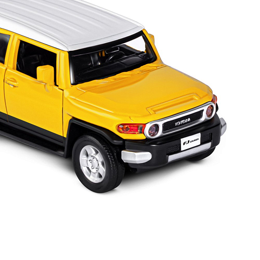 ТМ "Автопанорама" Машинка металлическая 1:32  Toyota FJ Cruiser, желтый, свет, звук, откр. двери, инерция, в/к 17,5*13,5*9 см в Джамбо Тойз #18