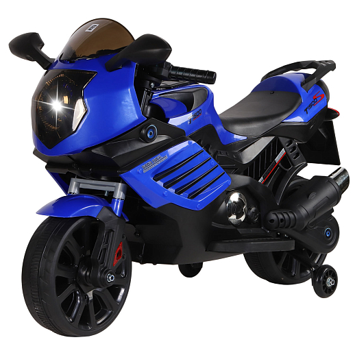Мотоцикл на аккум. 6v7ah*1,свет, индикатор заряда батареи,МР3 плейер, 95*47*63см, макс. нагрузка 25кг. Цвет - синий в Джамбо Тойз