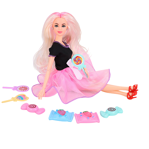 Кукла "Модница" с шарнирными руками, в комплекте тележка и игрушечные продукты, в/к 26х6,5х33 см в Джамбо Тойз #9