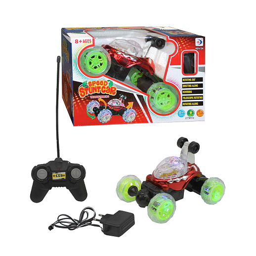 Машинка-перевертыш р/у с пультом управления, зарядным устройством, в/к 21*13,5*17,5 см в Джамбо Тойз