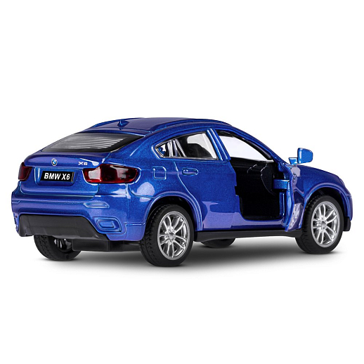ТМ "Автопанорама" Машинка металлическая 1:43 BMW X6,синий, откр. двери, инерция, в/к 17,5*12,5*6,5 см в Джамбо Тойз #14