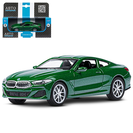 ТМ "Автопанорама" Машинка металлическая 1:44 BMW M850i Coupe, зеленый, откр. двери, инерция, в/к 17,5*12,5*6,5 см в Джамбо Тойз