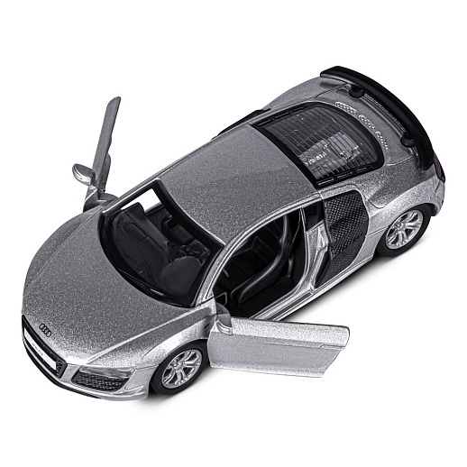 ТМ "Автопанорама" Машинка металлическая 1:43 Audi R8 GT, серебро, откр. двери, инерция, в/к 16*7,5*5 см в Джамбо Тойз #6