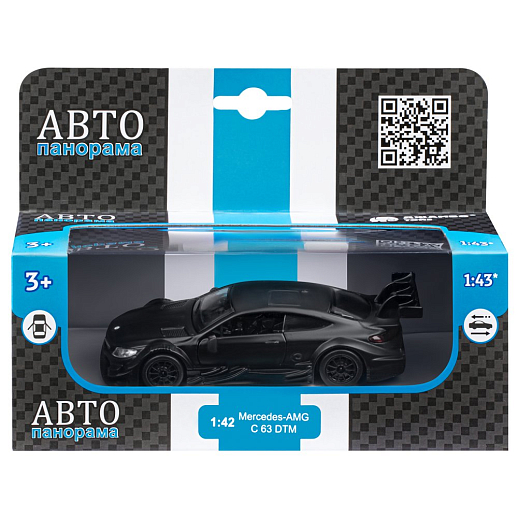 ТМ "Автопанорама" Машинка металлическая 1:42 Mercedes-AMG C 63 DTM, черный матовый,  откр. двери, инерция, в/к 17,5*12,5*6,5 см в Джамбо Тойз #4