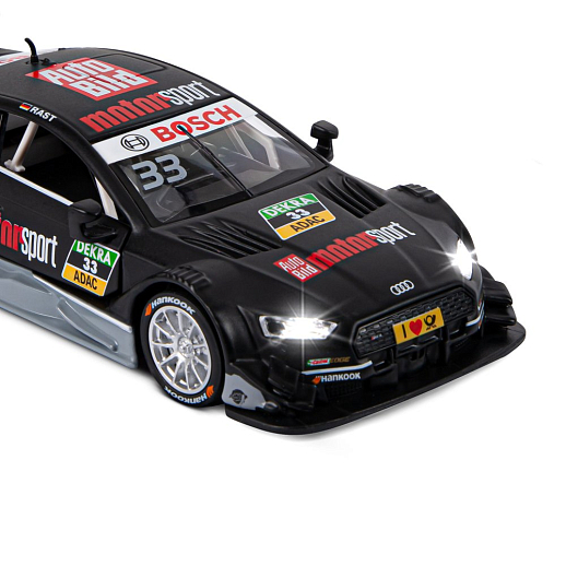 ТМ "Автопанорама" Машинка металлическая  1:32 Audi RS 5 DTM, черный матовый, свет, звук, откр. двери, инерция, в/к 17,5*13,5*9 см в Джамбо Тойз #19