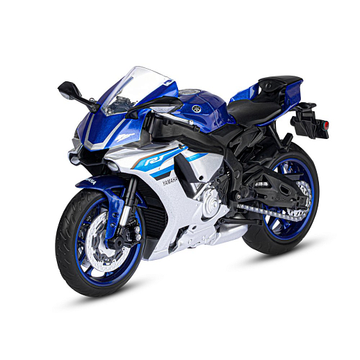 ТМ "Автопанорама" Мотоцикл металлический 1:12 YAMAHA YZF-R1, синий, свободный ход колес, в/к 7,1 х 11,7 х 20 см в Джамбо Тойз #2