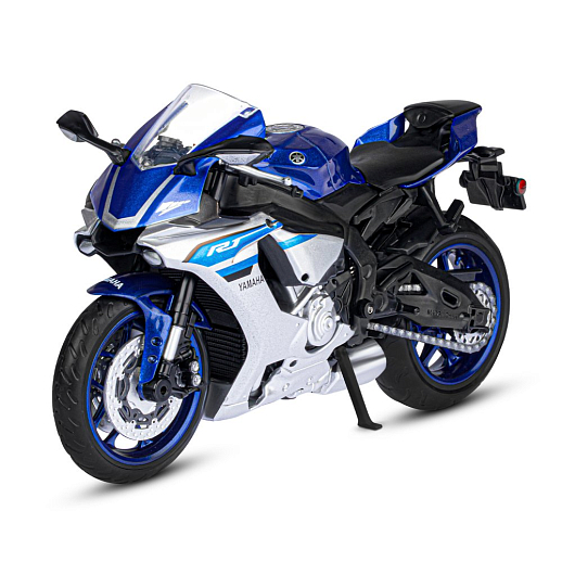 ТМ "Автопанорама" Мотоцикл металлический 1:12 YAMAHA YZF-R1, синий, свободный ход колес, в/к 7,1 х 11,7 х 20 см в Джамбо Тойз #4