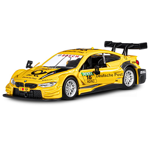 ТМ "Автопанорама" Машинка металлическая 1: 44 BMW M4, желтый, откр. двери, инерция, в/к 17,5*12,5*6,5 см в Джамбо Тойз #5