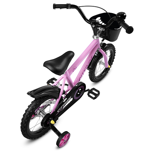 Велосипед двухколёсный CITYRIDE, модель CR-B2-07F51, колеса 14", рама сталь 0,75, колеса сталь, балансирные колеса, цвет розовый в Джамбо Тойз #5