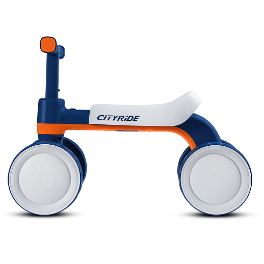 Беговел CITYRIDE, рама пластик, колеса пластик, музыка Шаинского, свет, Синий-оранжевый, в/к в Джамбо Тойз #5