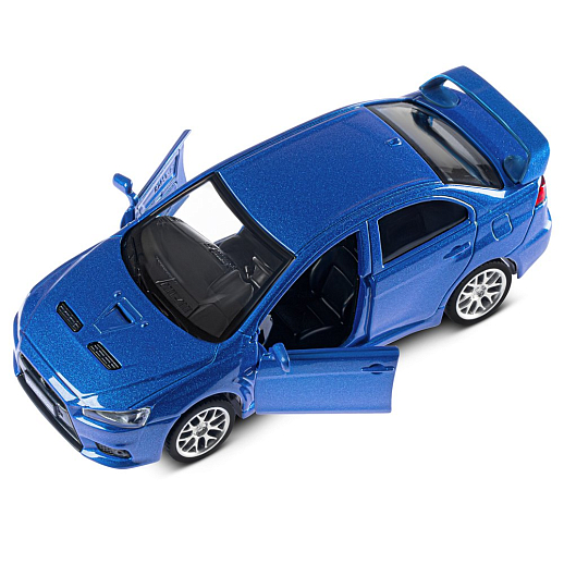 ТМ "Автопанорама" Машинка металлическая 1:41 Mitsubishi Lancer Evolution, синий, откр. двери, инерция, в/к 17,5*12,5*6,5 см в Джамбо Тойз #11