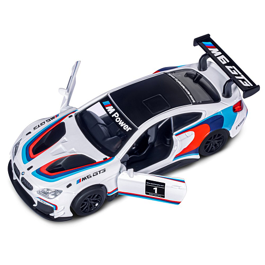 ТМ "Автопанорама" Машинка металлическая 1:44 BMW M6, белый, откр. двери, инерция, в/к 17,5*12,5*6,5 см в Джамбо Тойз #10