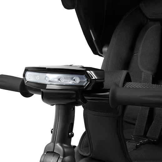 Детский трехколесный велосипед с ручкой CITY-RIDE LUNAR. Поворотное сиденье 360, складная крыша D600, подножки, надувные колеса 12/10, фара в Джамбо Тойз #10