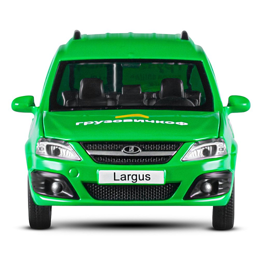 Машинка металлическая Автопанорама, инерционная, коллекционная модель LADA LARGUS, масштаб 1:24, "Грузовичкоф", свет, звук, открываются 4 двери, капот, багажник, зеленый, в/к 24,5*12,5*10,5 см в Джамбо Тойз #10