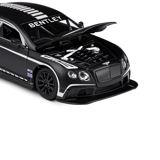 ТМ "Автопанорама" Машинка металл 1:24 Bentley Continental GT3 Concept, черный + белый, свободный ход колес, откр. двери, капот, свет, звук, в/к 24,5*12,5*10,5 см  в Джамбо Тойз #18