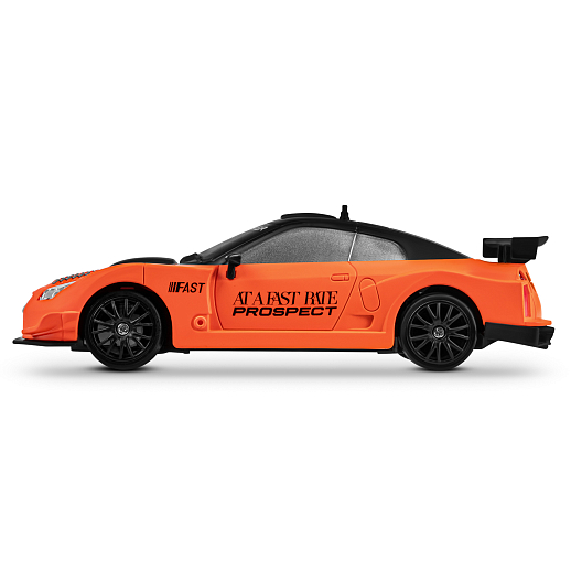 Машинка скоростная для дрифта на радиоуправлении AUTODRIVE, 1:24 2.4G, 4WD, 4 канала: вперед/назад, повороты, сменные шины, свет, с зарядкой, цвет оранжевый, в/к 24,1х10,3х23,7 см в Джамбо Тойз #5