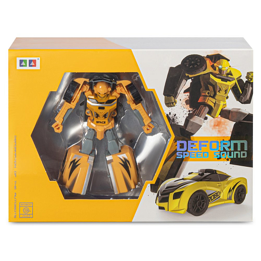 Робот-трансформер, трансформация в машинку, цвет желтый, в/к 27*7*19см в Джамбо Тойз #4