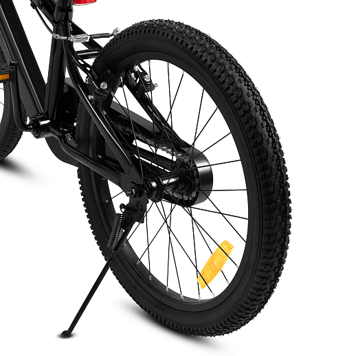 Велосипед двухколесный CITYRIDE, модель CR-B2-10FU, рама сталь, колеса алюминий 20", v-brake тормоза, встроенная в раму подсветка, подножка, цвет чёрный в Джамбо Тойз #11