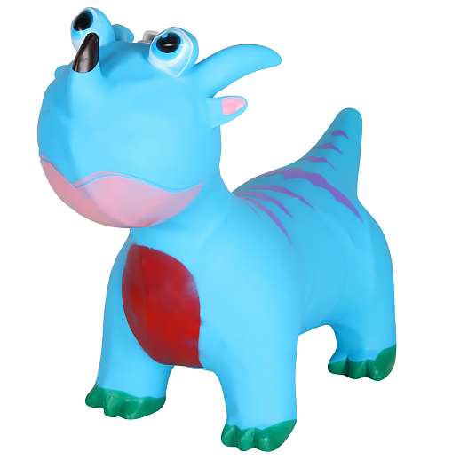 Животное-прыгун "Динозавр" со звуком, 1400г, ПВХ, цвет голубой, 40*30*50 см в Джамбо Тойз