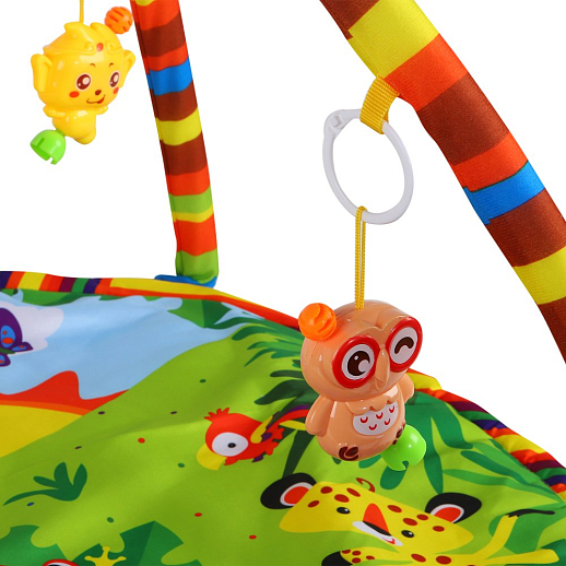 ТМ "Smart Baby"  Детский развивающий коврик с игрушками-погремушками, диаметр коврика 83 см, в/п  63х69х4 см в Джамбо Тойз #4