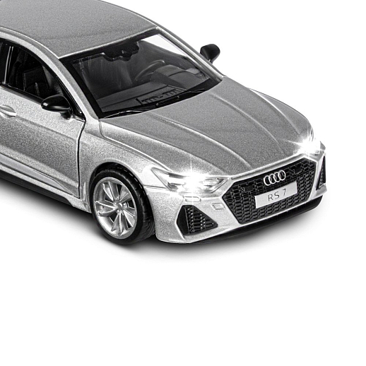 ТМ "Автопанорама" Машинка металл.1:35 Audi RS7 Sportback, серый, откр. двери и капот, свет, звук, инерция в/к 18*9*13,5 см в Джамбо Тойз #19