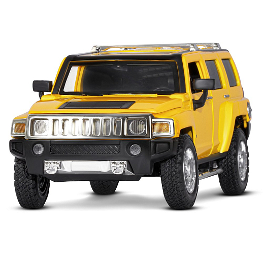 ТМ "Автопанорама" Машинка металлическая, 1:24, Hummer H3, желтый, откр. передние и задняя дверь, капот, свет, свободный ход колес, звук, в/к 24,5х12,5х10,5 см в Джамбо Тойз #4