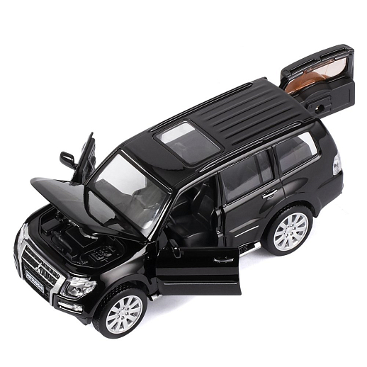ТМ "Автопанорама" Машинка металлическая 1:33 Mitsubishi Pajero 4WD Turbo, черный, откр. двери, капот и багажник, свет, звук, инерция, в/к 19*9*7 см в Джамбо Тойз #3