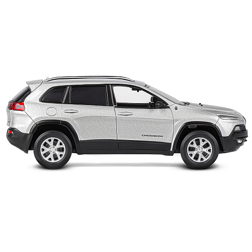ТМ "Автопанорама" Машинка металл. 1:32 Jeep  Cherokee, серебряный, инерция, свет, звук, откр. двери и багажник, в/к 17,5*13,5*9 см в Джамбо Тойз #8