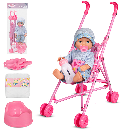 ТМ "Amore Bello" Пупс 33 см, русский язык, Шаинский, пьет и писает: голубой, в/п в Джамбо Тойз