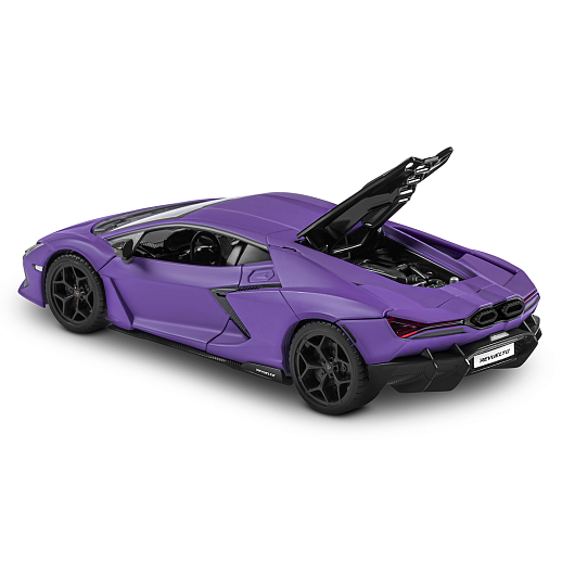 Игрушка для детей: Машинка металлическая, 1:24 Lamborghini, цвет фиолетовый, свет, звук, свободный ход колес, артикул JB1251761 в Джамбо Тойз #16