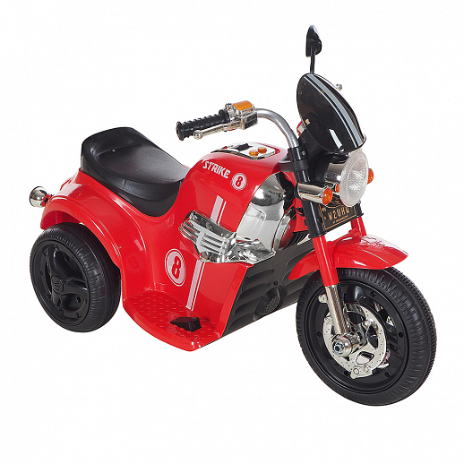 Мотоцикл на аккум. 6V4Ah, 75x43x54см, максимальная нагрузка до 25кг.Красный , пластиковые колеса в Джамбо Тойз