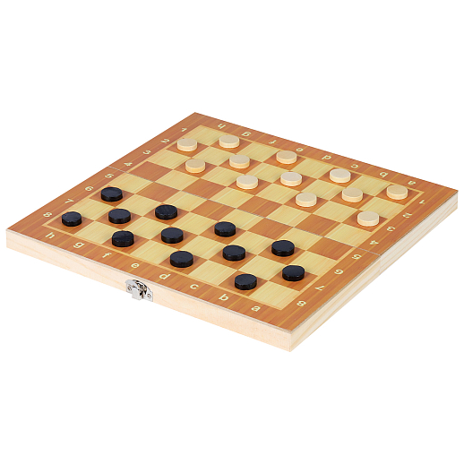 Настольная игра "3в1 - Шахматы, шашки, нарды", дерево, размер доски 29х29 см, в/к 29.7х15.3х4.5 см в Джамбо Тойз #5