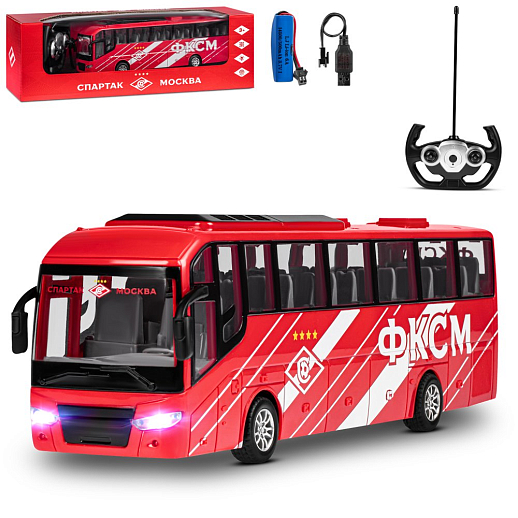 Р/У автобус Спартак, с аккум., цвет красный, в/к 40*12,5*13см в Джамбо Тойз