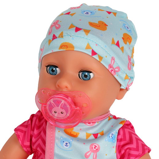 ТМ "Amore Bello" Пупс интерактивный озвученный, реагирует на прикосновения, пьет, писает, засыпает, сопит, может заболеть (покраснение лица, кашель) и вылечиться с помощью шприца, 33,5*29*14,5 см в Джамбо Тойз #4